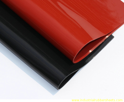 Het rode, Zwarte Siliconeblad, Silicone rolt Met maat 110mm X 1.2m X 10m